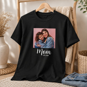Mutter etablierte Skript Foto T-Shirt