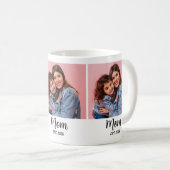 Mutter etablierte Skript Schwarz 3 Foto Kaffeetasse (VorderseiteRechts)