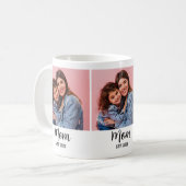 Mutter etablierte Skript Schwarz 3 Foto Kaffeetasse (Vorderseite Links)