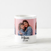Mutter etablierte Skript Schwarz 3 Foto Kaffeetasse (Mittel)