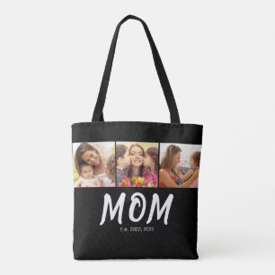 Mutter etablierte Skript Schwarz 3 Foto Tasche