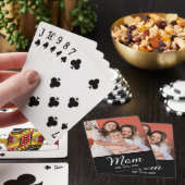 Mutter etablierte Skript Schwarz Foto Spielkarten (In Situ)