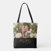 Mutter etablierte Skript Schwarze Foto-Tasche Tasche (Rückseite)