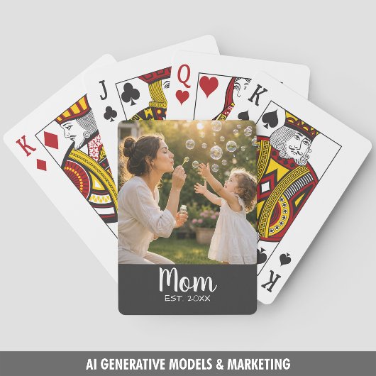 Mutter Etabliertes Foto-Erinnerungsgeschenk Spielkarten