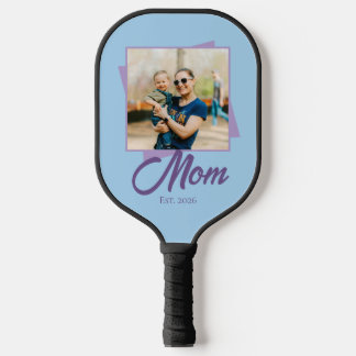 Mutter Etabliertes Jahr mit Foto Pickleball Schläger