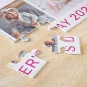 Mutter Familie Foto Collage Moderne Typografie Puzzle (Seite)