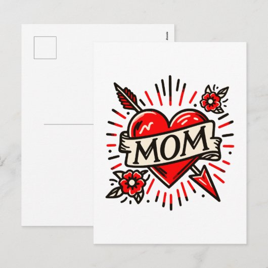 Mutter Feiertagspostkarte (Vorne/Hinten)