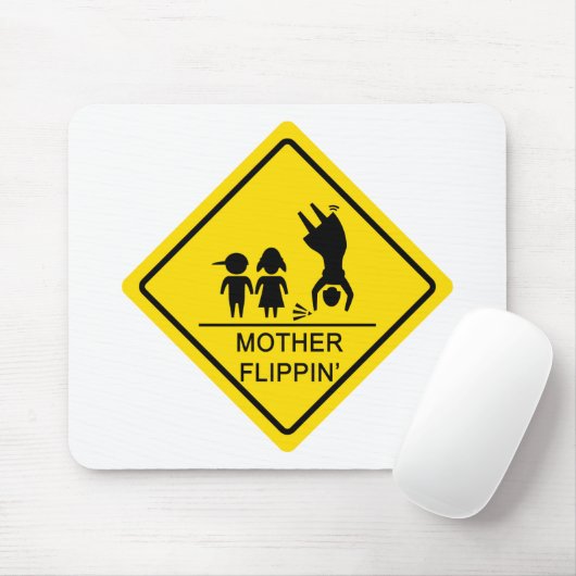 Mutter Flippin Ertrag-Zeichen Mousepad (Mit Mouse)