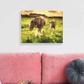 Mutter & Foal Pferd Leinwanddruck (Insitu (Wohnzimmer))