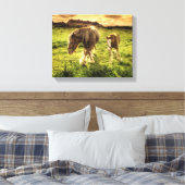 Mutter & Foal Pferd Leinwanddruck (Insitu (Schlafzimmer))