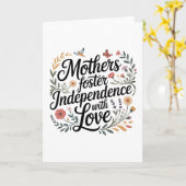Mütter fördern Unabhängigkeit mit Liebe Karte (Gelbe Blume)