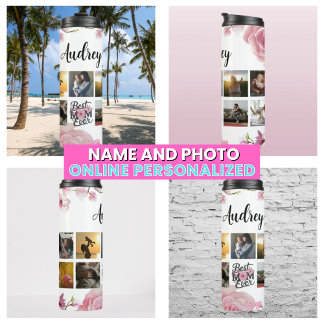 Mutter Foto Collage Keepake Beste Mama je Skript Thermosbecher