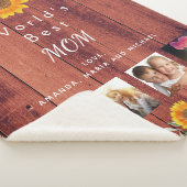 Mutter Foto Collage rustikale braune Sonnenblume Sherpadecke (3/4)