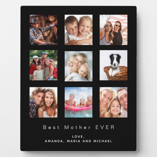 Mutter Foto Familienband schwarz Fotoplatte (Vorderseite)