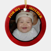 Mutter Foto Geschenk Tag & Ornament (Vorne)