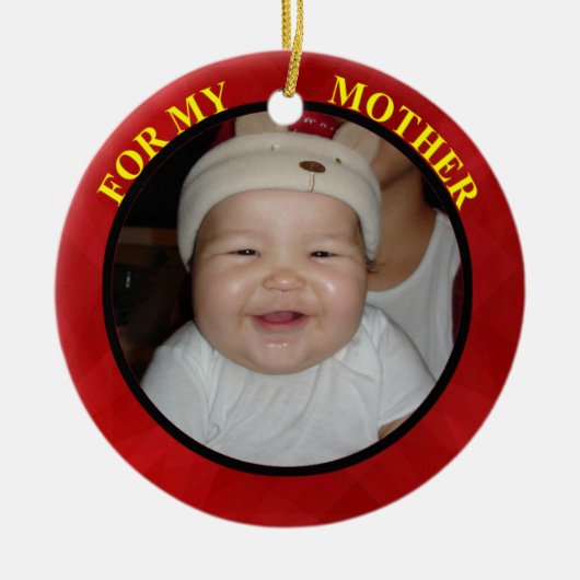 Mutter Foto Geschenk Tag & Ornament (Vorne)
