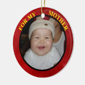 Mutter Foto Geschenk Tag & Ornament (Links)
