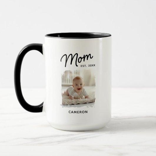 Mutter Foto Gründungsdatum Tasse (Links)