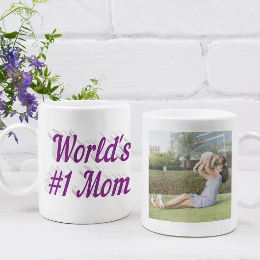 Mutter Foto lila Text Kaffeetasse