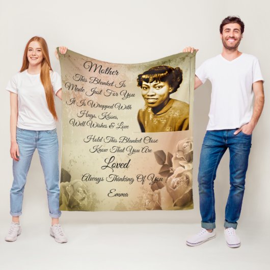 Mutter Foto personalisieren Fleece Blanket (Beispiel)