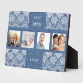 Mutter Foto sammelt blaue Denim-Spitzen Fotoplatte (Seite)