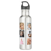 Mutter Foto sammelt Kinder Edelstahlflasche (Rückseite)