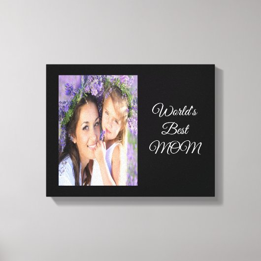 Mutter Foto schwarz Leinwanddruck (Vorderseite)