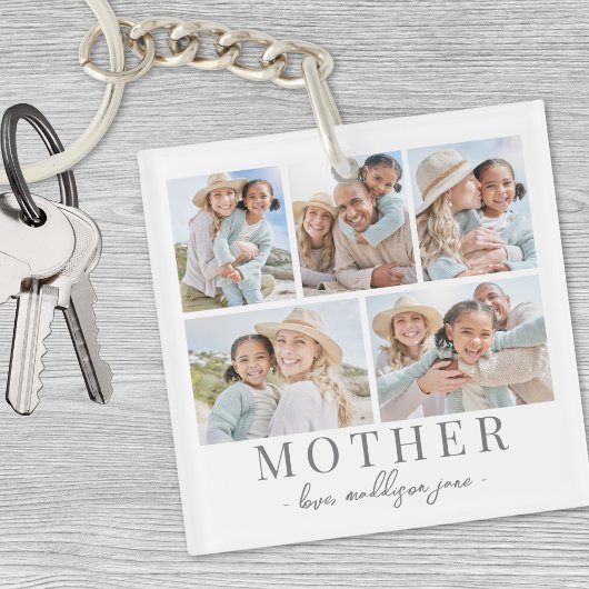 Mutter FotoCollage Schlüsselanhänger