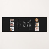 Mutter-Fotocollage schwarz Yogamatte (Vorderseite (Horizontal))