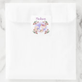 Mutter Fox Hug Baby Bunny Rabbit Quadratischer Aufkleber (Tasche)