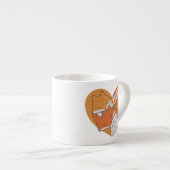 Mutter Fox und Baby Fox Liebe Espressotasse (Vorderseite Rechts)
