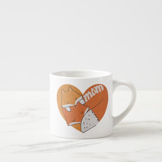 Mutter Fox und Baby Fox Liebe Espressotasse (Rechts)