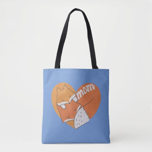 Mutter Fox und Baby Fox Liebe Tasche (Vorderseite)