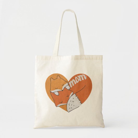 Mutter Fox und Baby Fox Liebe Tragetasche (Vorne)