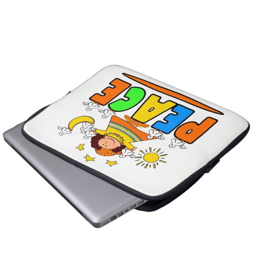 Mutter Frieden und Freunde Laptopschutzhülle (Vorne Knopf)