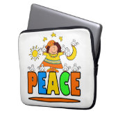Mutter Frieden und Freunde Laptopschutzhülle (Vorderseite Links)