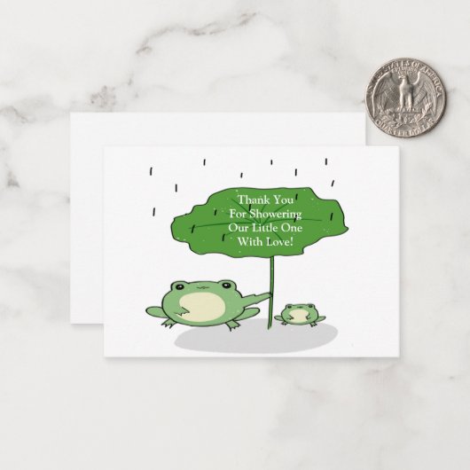 Mutter Frosch Liebe danke Ihnen Karten (Vorderseite/Rückseite Beispiel)