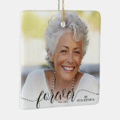 Mutter für immer in unserem Hearts Memorial Foto Keramikornament (Rechts)