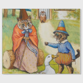 Mutter Gans auf Zuhause von Louis Wain Geschenkpapier (Flach)