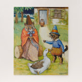 Mutter Gans auf Zuhause von Louis Wain Puzzle (Vertikal)