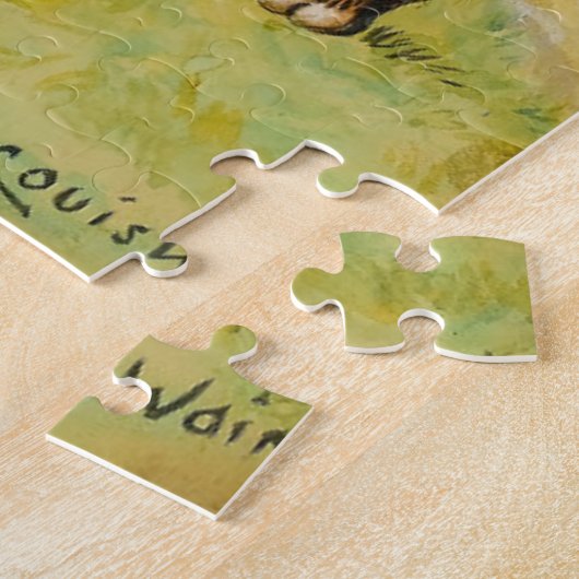 Mutter Gans auf Zuhause von Louis Wain Puzzle (Seite)