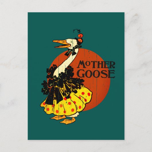 Mutter Gans aus dem klassischen Kinderbuch Postkarte (Vorderseite)