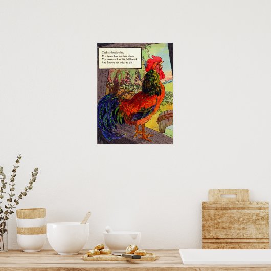 Mutter Gans aus den 1920er Jahren - Hahn Poster (Küche)