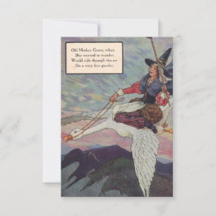 Mutter Gans aus den 1920er Jahren reitet auf ihrer