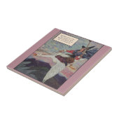 Mutter Gans aus den 1920er Jahren reitet auf ihrer Fliese (Seite)