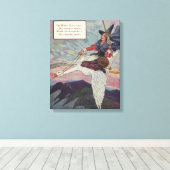 Mutter Gans aus den 1920er Jahren reitet auf ihrer Leinwanddruck (Insitu (Holzboden))