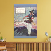 Mutter Gans aus den 1920er Jahren reitet auf ihrer Leinwanddruck (Insitu (Wohnzimmer))