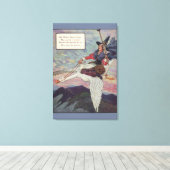 Mutter Gans aus den 1920er Jahren reitet auf ihrer Leinwanddruck (Insitu (Holzboden))