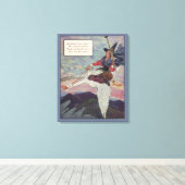 Mutter Gans aus den 1920er Jahren reitet auf ihrer Leinwanddruck (Insitu (Holzboden))