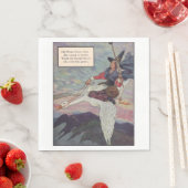 Mutter Gans aus den 1920er Jahren reitet auf ihrer Serviette (Beispiel)